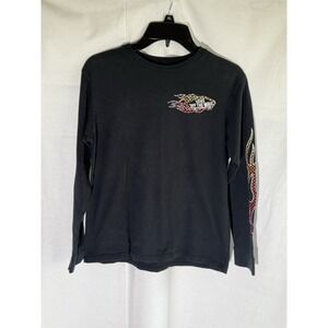 Vans‎ Boys Large Shirt With Flames On Sleeves Long Sleeve Shirt